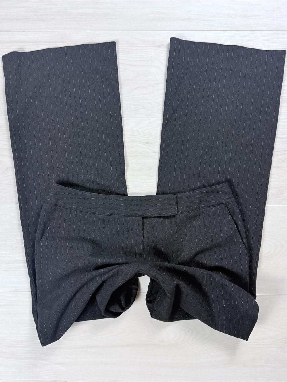 Semantiks Black Pinstripe Dress Trousers
